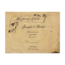 Old Fashioned Elegance Parchment Quill RSVP