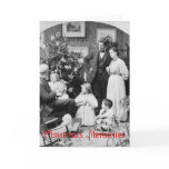 Old Fashioned Family Christmas Greeting Card