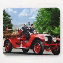 Old Fashioned Fire Truck Mouse Pad