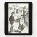 Old Fashioned Girl Mouse Pads