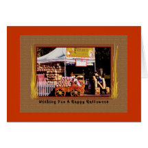 Old Fashioned Kettlecorn, Halloween Greeting Card
