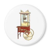 Old Fashioned Popcorn Machine Refrigerator Magnets