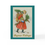 Old Fashioned Santa with Pack Christmas Card