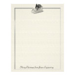 Old Fashioned Sleigh on Linen Pattern Letterhead Template
