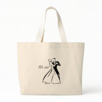 Old Fashioned Wedding Couple dancing Canvas Bag