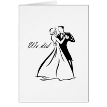 Old Fashioned Wedding Couple dancing Cards