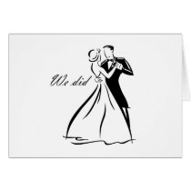 Old Fashioned Wedding Couple dancing Greeting Cards