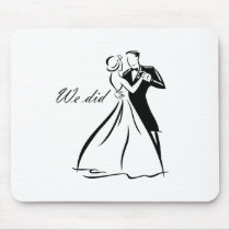 Old Fashioned Wedding Couple dancing Mouse Pad