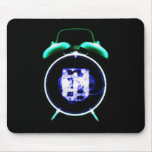 Old Fashioned X-Ray Clock Original Negative Mouse Pads