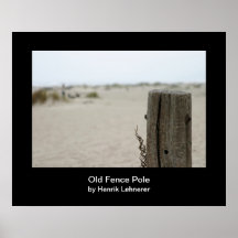 Old Fence Pole Print