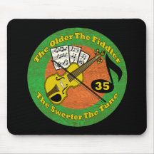 Old Fiddler 35th Birthday Gifts Mousepad