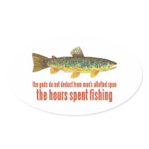 Old Fishing Saying Oval Sticker
