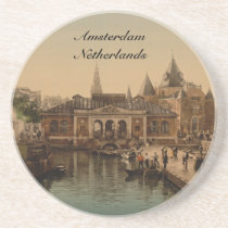 Old Fishmarket and Bourse, Amsterdam, Netherlands coasters