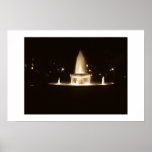 Old Fountain at Night Posters