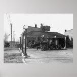 Old Gas Station: 1925 Print