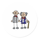 Old Gay Couple Stickers