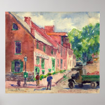 Old Georgetown DC 1910 Poster