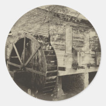 Old Georgia Mill Round Stickers