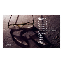 Old glasses business card