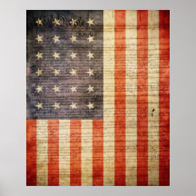Old Glory 24 Star American Flag Poster