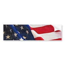 Old Glory American Flag Ripples Bumper Sticker