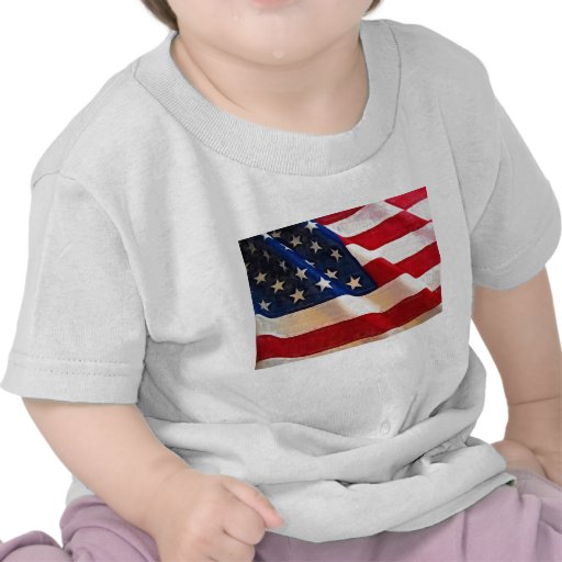 Old Glory American Flag Ripples Tees