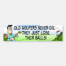 Old Golfers Bumper Sticker