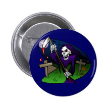 Old Grim Pinback Button