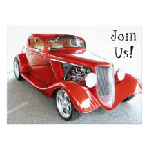 Old Guy Birthday Party - Classic Car Announcements
