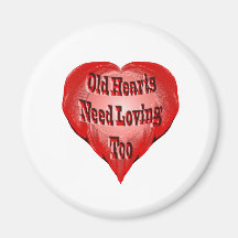 Old Heart Fridge Magnet