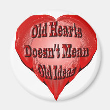 Old Heart Refrigerator Magnet