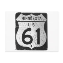 Old Highway 61 sign Post Card