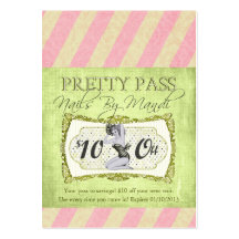 Old Hollywood $10 Off Pretty Pass Business Cards
