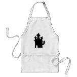 Old House Silhouette. Towers. Halloween. Custom aprons