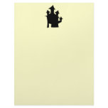 Old House Silhouette. Towers. Halloween. Custom letterhead