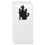 Old House Silhouette. Towers. Halloween. Custom rack cards