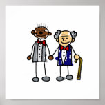 Old Interracial Gay Couple Print