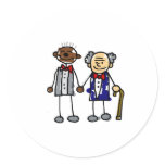 Old Interracial Gay Couple Sticker