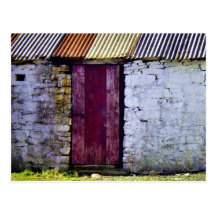 Old Irish Barn Postcard