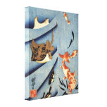 Old Japanese Sea Life Painting circa 1800s Gallery Wrap Canvas