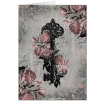 Old Key and Roses