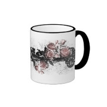 Old Key and Roses Coffee Mug