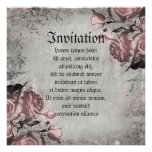 Old Key and Roses Custom Photo Custom Invite
