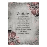 Old Key and Roses Custom Photo Personalized Invitations