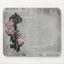 Old Key and Roses Mouse Pads