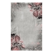 Old Key and Roses Stationery Design