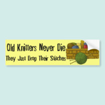 Old Knitters bumper stickers