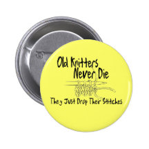 Old Knitters Pinback Button