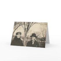 old lady and old man greeting card