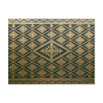 Old Leather Book Cover Green and Gold Postcards